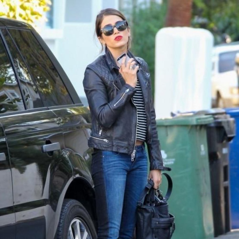 All Saints Black Leather Jacket - Picture 6 of 16